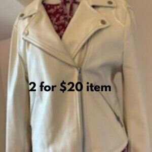 Women's Vegan Leather Western Fringe Jacket, Size M